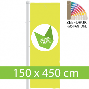 Banier 150 x 450 cm zeefdruk ontwerpen en bestellen