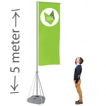 Mobiele vlaggenmast 5 meter