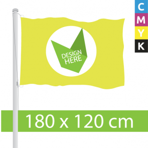 180 x 120 cm Vlaggen met eigen opdruk. Bereken en bestel!