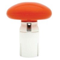 Plat oranje mastknop