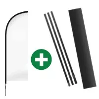 Vlag + mast + tas - +€ 10,00 (+€ 12,10 Incl. BTW)